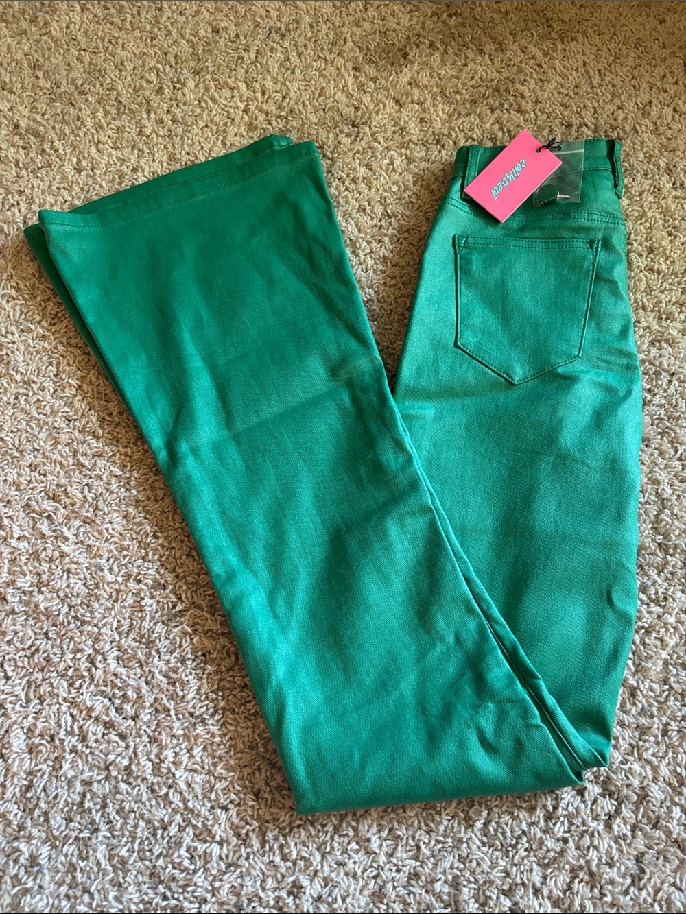 Edikted Emerald Green Bootcut Pants